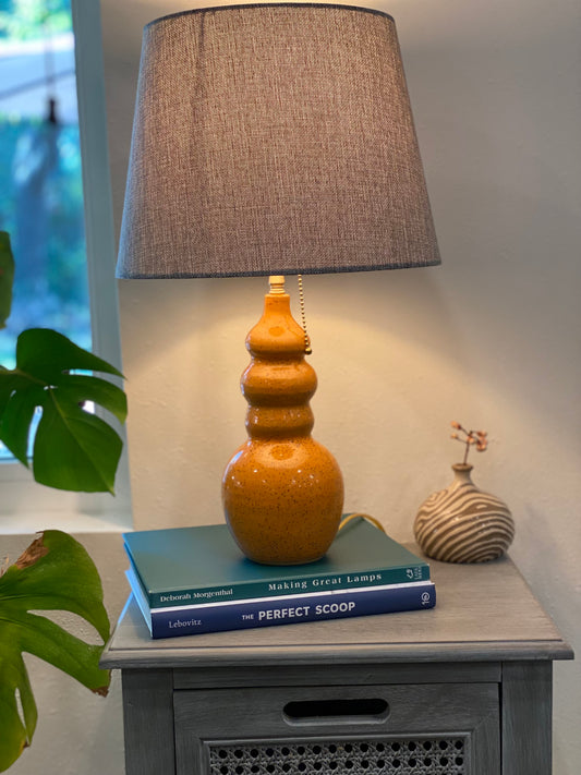 Speckled Orangesicle Lamp