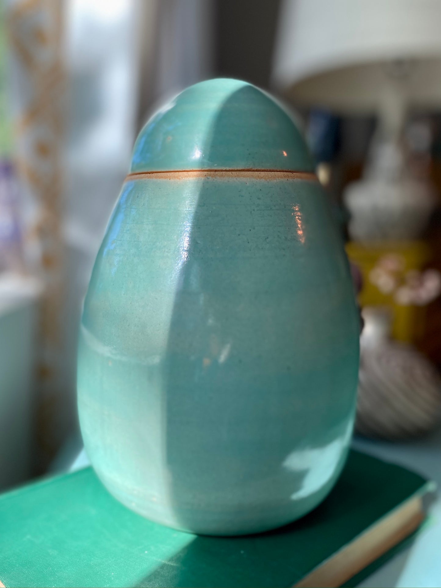 Big Mint Green Egg Vessel