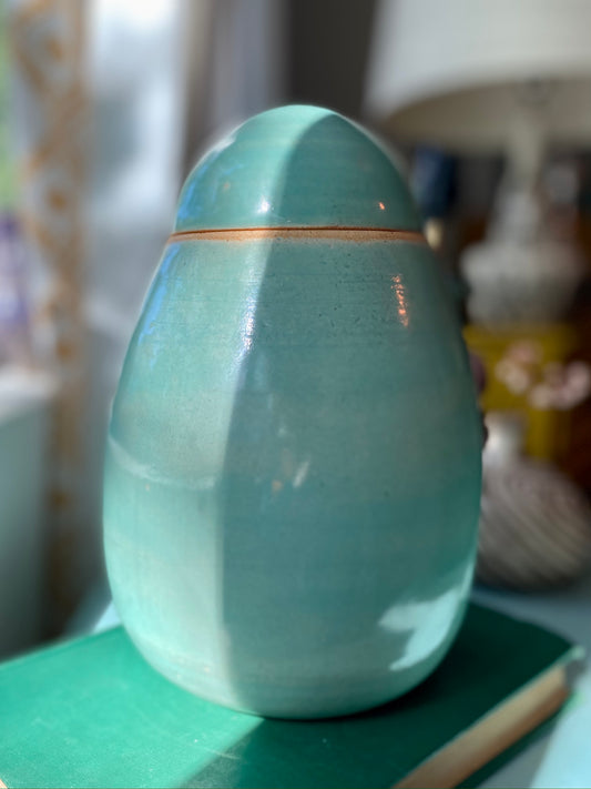 Big Mint Green Egg Vessel